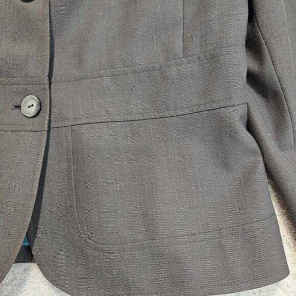 Calvin Klein Dark Gray 2 button Blazer Jacket Size 8 Officecore Corpcore - Picture 5 of 13